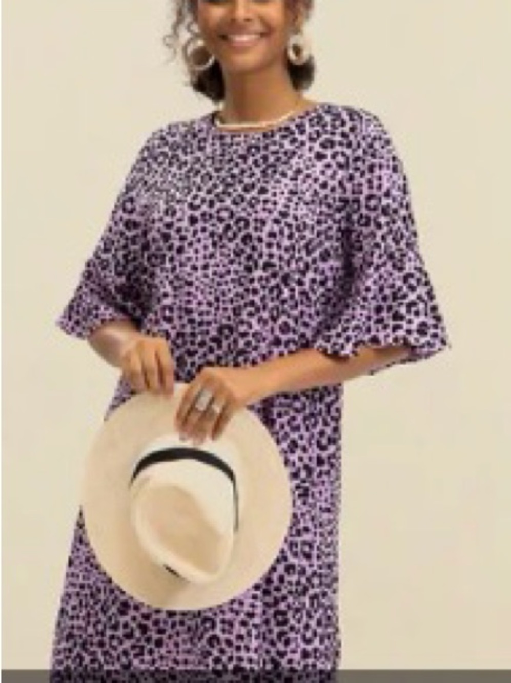 Koandaily Purple Leopard Print Women’s Dress Size 3 XL